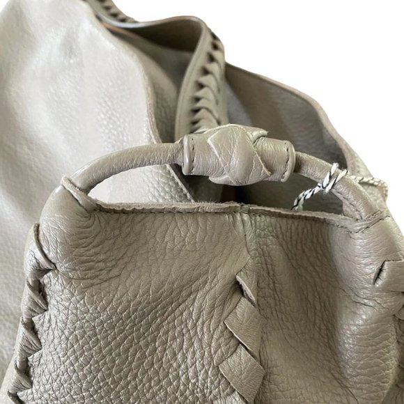 Bottega Veneta Cervo Lavato Deerskin Leather Intrecciatto Trim Hobo Shoulder Bag - Picture 6 of 15